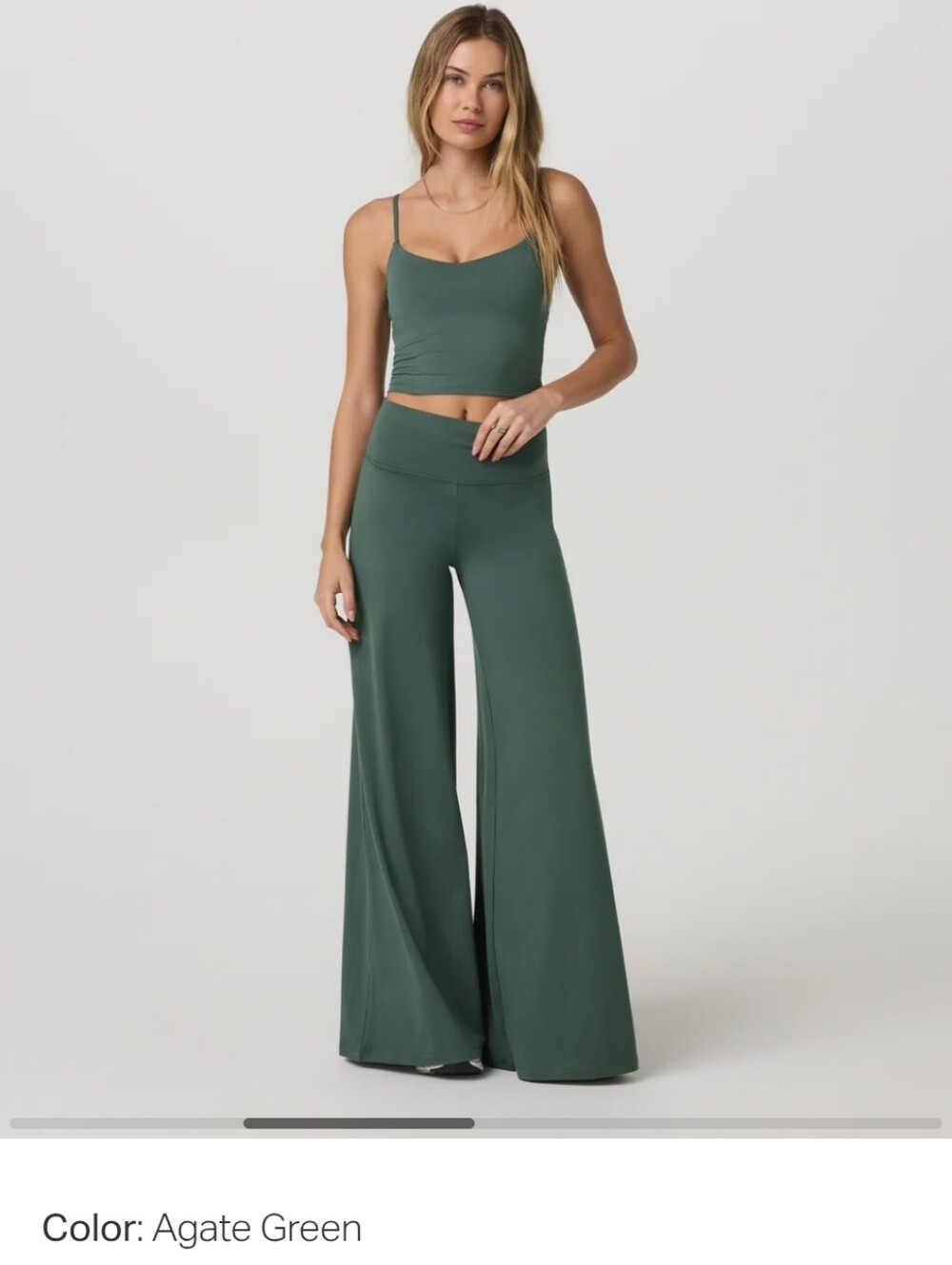 Nwt ! Vuori Agate Green Wide-Leg Lounge Pants